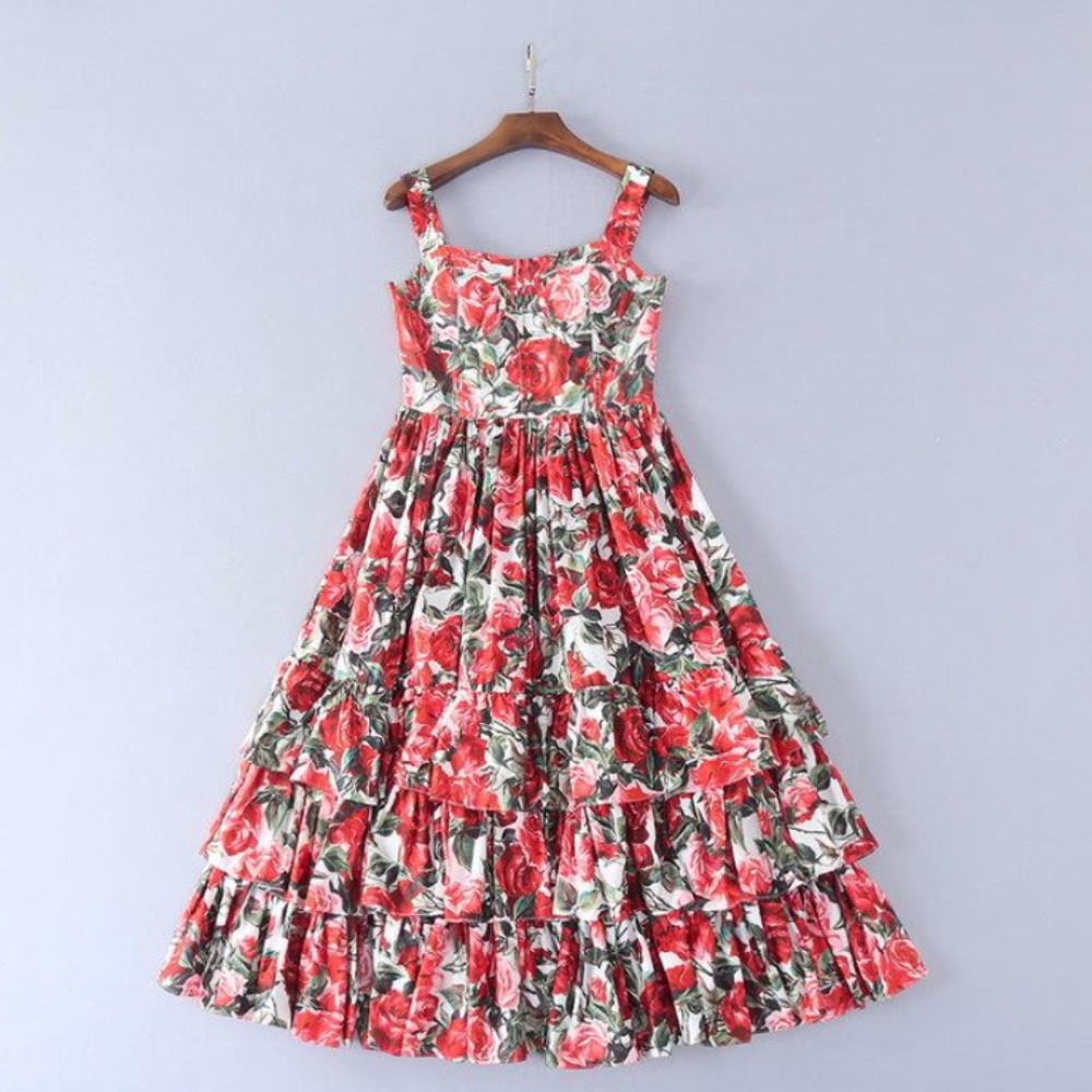 BED OF ROSES DRESS SIZE MED - Picture 2 of 6